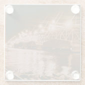 Treffen Sie mich auf der Glaskunst Glasuntersetzer (Rückseite)