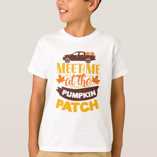 Treffen Sie mich auf der Kürbispatchfarm Autumn Sl T-Shirt (Vorderseite)