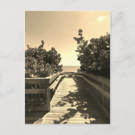 Treffen Sie mich auf der Strandpostkarte Postkarte