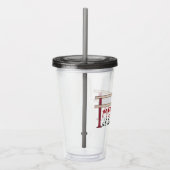 Treffen Sie mich beim Barre Funny Ballet Ballerina Acryltrinkbecher (Rechts)