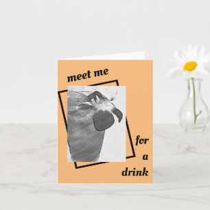 Treffen Sie mich für eine Drink-Grußkarte Karte