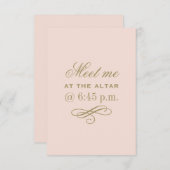 Treffen Sie mich im Altar-Blau und antiken Gold (Vorne/Hinten)