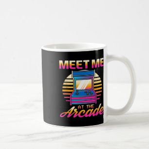 Treffen Sie mich im Arcade Gamer Vaporwave Retro V Kaffeetasse