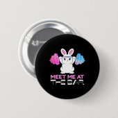 Treffen Sie mich im Bar Barbell Bunny Funny Exerci Button (Vorne & Hinten)