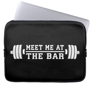 Treffen Sie mich im Bar - Barbell - Workout Laptopschutzhülle