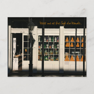 Treffen Sie mich im Café du Monde Postcard Postkarte