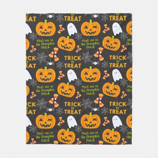 Treffen Sie mich im Kürbispflaster Niedliches Hall Fleecedecke (Vorderseite)