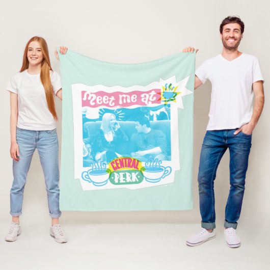 Treffen Sie mich im zentralen Perk Neon Graphic Fleecedecke (Beispiel)