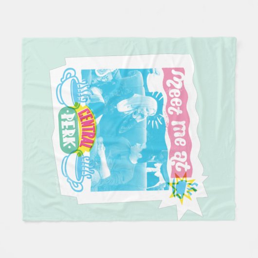 Treffen Sie mich im zentralen Perk Neon Graphic Fleecedecke (Vorderseite (Horizontal))