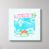 Treffen Sie mich im zentralen Perk Neon Graphic Leinwanddruck (Vorderseite)