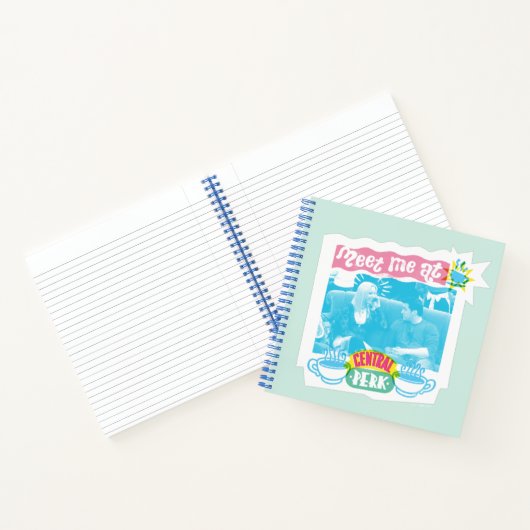 Treffen Sie mich im zentralen Perk Neon Graphic Notizblock (Innenseite)