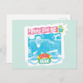 Treffen Sie mich im zentralen Perk Neon Graphic Postkarte (Vorne/Hinten)