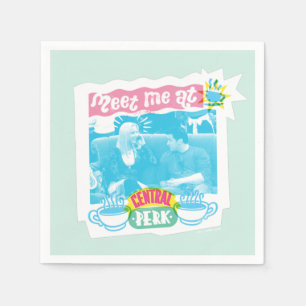 Treffen Sie mich im zentralen Perk Neon Graphic Serviette