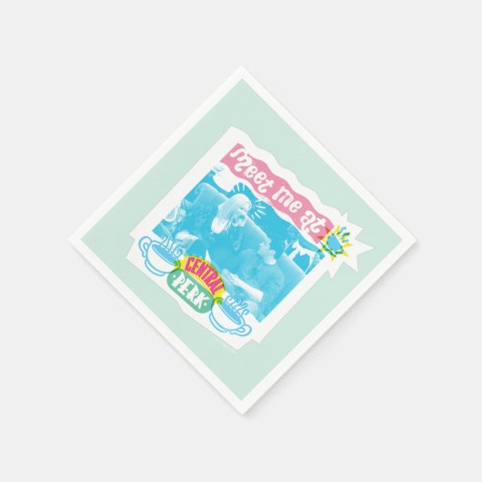 Treffen Sie mich im zentralen Perk Neon Graphic Serviette (Ecke)