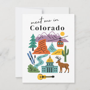 Treffen Sie mich in Colorado Wandern Natur Souveni Postkarte