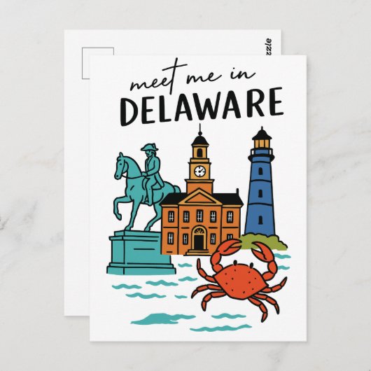 Treffen Sie mich in Delaware, Krebserkrankung an d Postkarte (Vorne/Hinten)