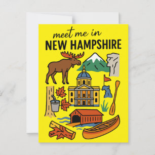Treffen Sie mich in den New Hampshire Mountains Re Postkarte