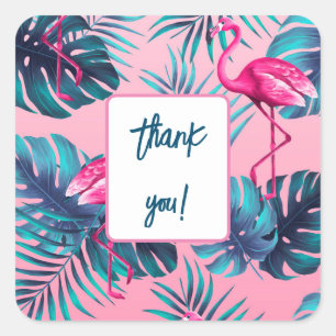 Treffen Sie mich in den Tropen Geburtstagsmädchen  Quadratischer Aufkleber