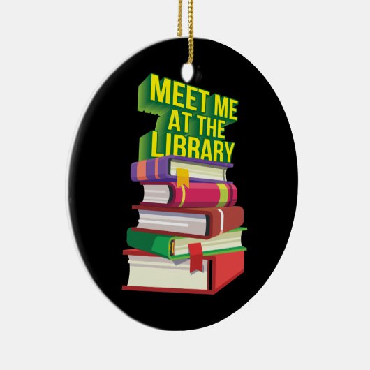 Treffen Sie mich in der Bibliothek Keramik Ornament (Rechts)