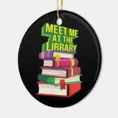 Treffen Sie mich in der Bibliothek Keramik Ornament (Links)