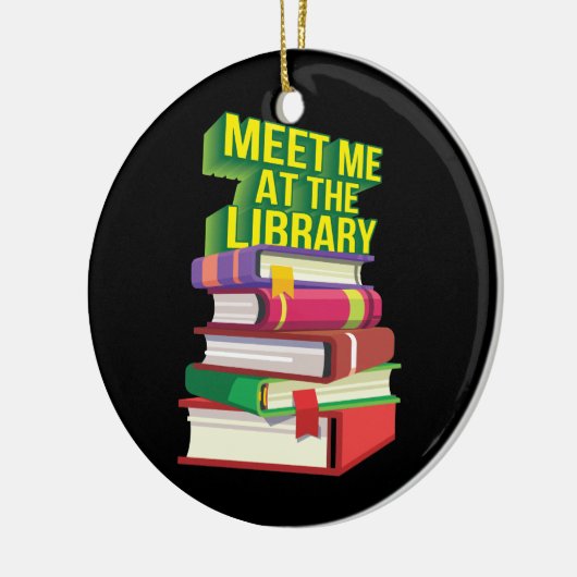 Treffen Sie mich in der Bibliothek Keramik Ornament (Links)