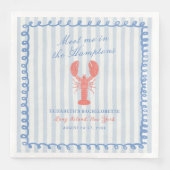 Treffen Sie mich in Hamptons Bachelorette Napkins Serviette (Vorderseite)