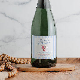 Treffen Sie mich in Hamptons Bachelorette Schaumweinetikett