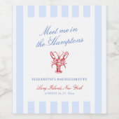 Treffen Sie mich in Hamptons Bachelorette Weinetikett (Einzelnes Label)