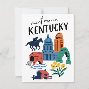 Treffen Sie mich in Kentucky Vintage Bluegrass-Sta Postkarte