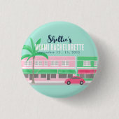 Treffen Sie mich in Miami Bachelorette Button (Vorderseite)