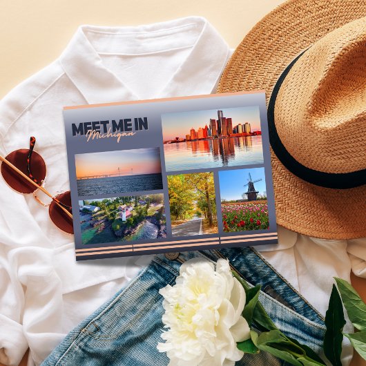Treffen Sie mich in Michigan Postkarte