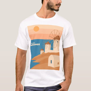 Treffen Sie mich in Mykonos: Minimalistische griec T-Shirt