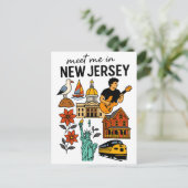 Treffen Sie mich in New Jersey Shore Sehenswürdigk Postkarte (Stehend Vorderseite)