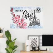 Treffen Sie mich in Paris 36"x24" Poster (Heimbüro)