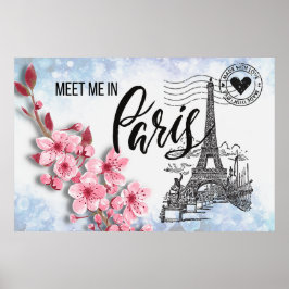 Treffen Sie mich in Paris 36"x24" Poster