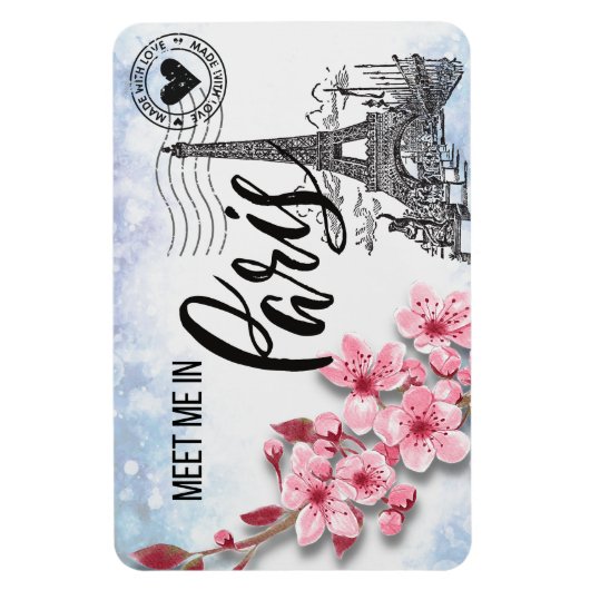 Treffen Sie mich in Paris 4"x6" Magnet (Vertikal)