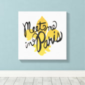 Treffen Sie mich in Paris Black and Gold Leinwanddruck (Insitu (Holzboden))