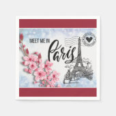 Treffen Sie mich in Paris Cocktail Napkin Serviette (Vorderseite)