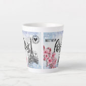 Treffen Sie mich in Paris Latte Tasse (Vorderseite)