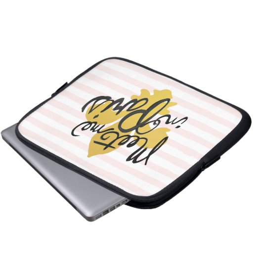 Treffen Sie mich in Parisschwarzem und -gold Laptopschutzhülle (Vorne Knopf)