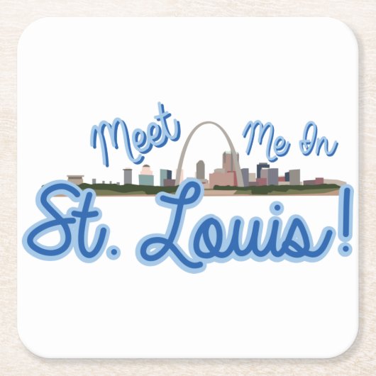 Treffen Sie mich in St. Louis! Rechteckiger Pappuntersetzer (Vorderseite)