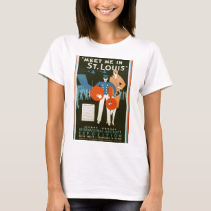 Treffen Sie mich in St. Louis Vintage Travel Poste T-Shirt