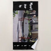 Treffen Sie mich in Waikiki Beach Towel Strandtuch (Vorderseite)