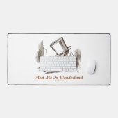 Treffen Sie mich in Wonderland Mad Hatter Running Schreibtischunterlage (Tastatur & Maus)