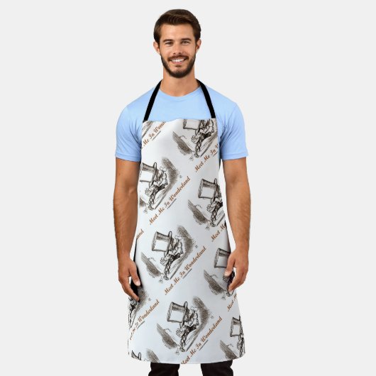 Treffen Sie mich in Wonderland Mad Hatter Running Schürze (Getragen)