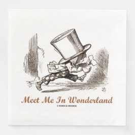 Treffen Sie mich in Wonderland Mad Hatter Running Serviette