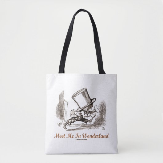 Treffen Sie mich in Wonderland Mad Hatter Running Tasche (Vorderseite)