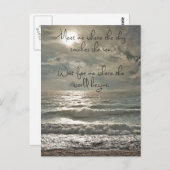 Treffen Sie mich inspirierende Angebotskarte Postkarte (Vorne/Hinten)