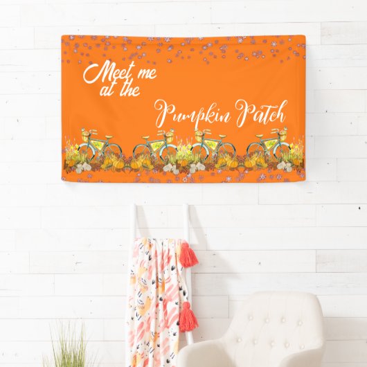 Treffen Sie mich Pumpkin Patch Colour Bicycle Baue Banner (Insitu)