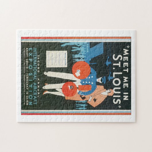 Treffen Sie mich Reise-Plakat-Grafik St. Louis in Puzzle (Horizontal)